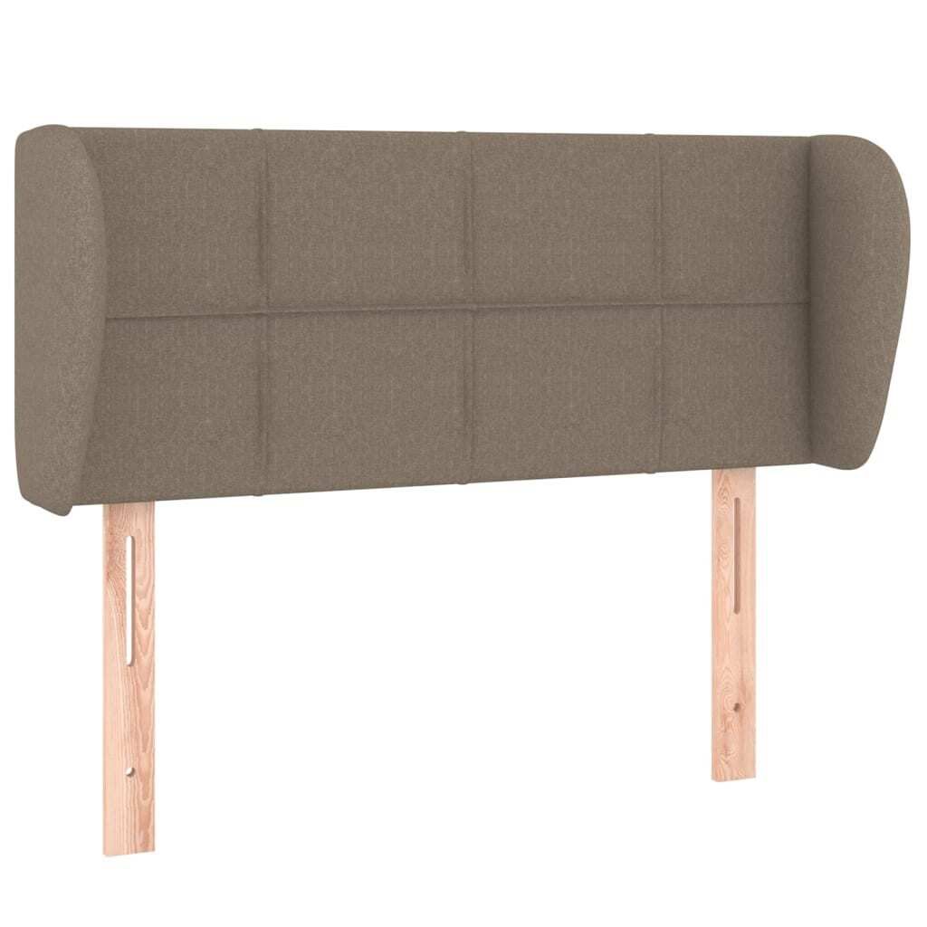 vidaXL Kopfteil mit Ohren Taupe 83x23x78/88 cm Stoff