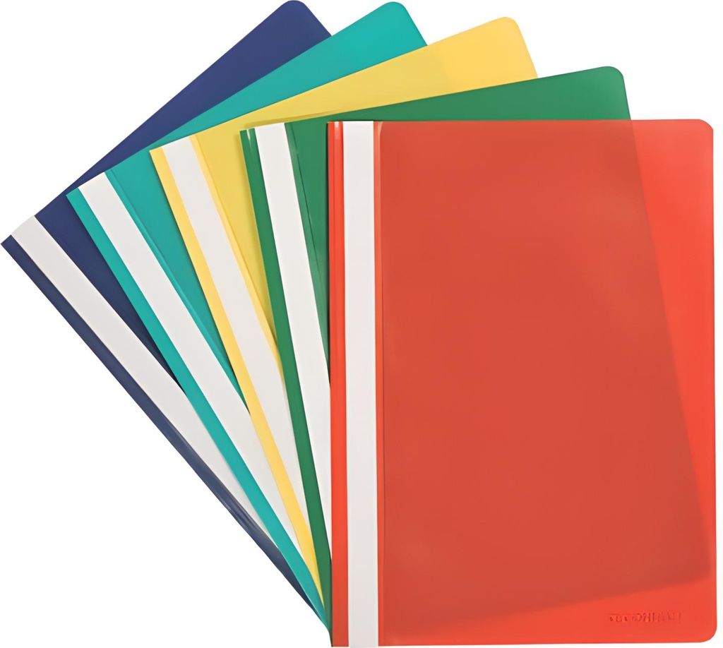 Q-Connect Schnellhefter - A4, 250 Blatt, PP, 5 Stück farbig Produktbild 
