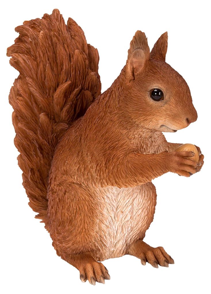 Lebensechtes, sitzendes Eichhörnchen aus Kunstharz, Dekoration für Haus oder Garten, XRL-RS05-B