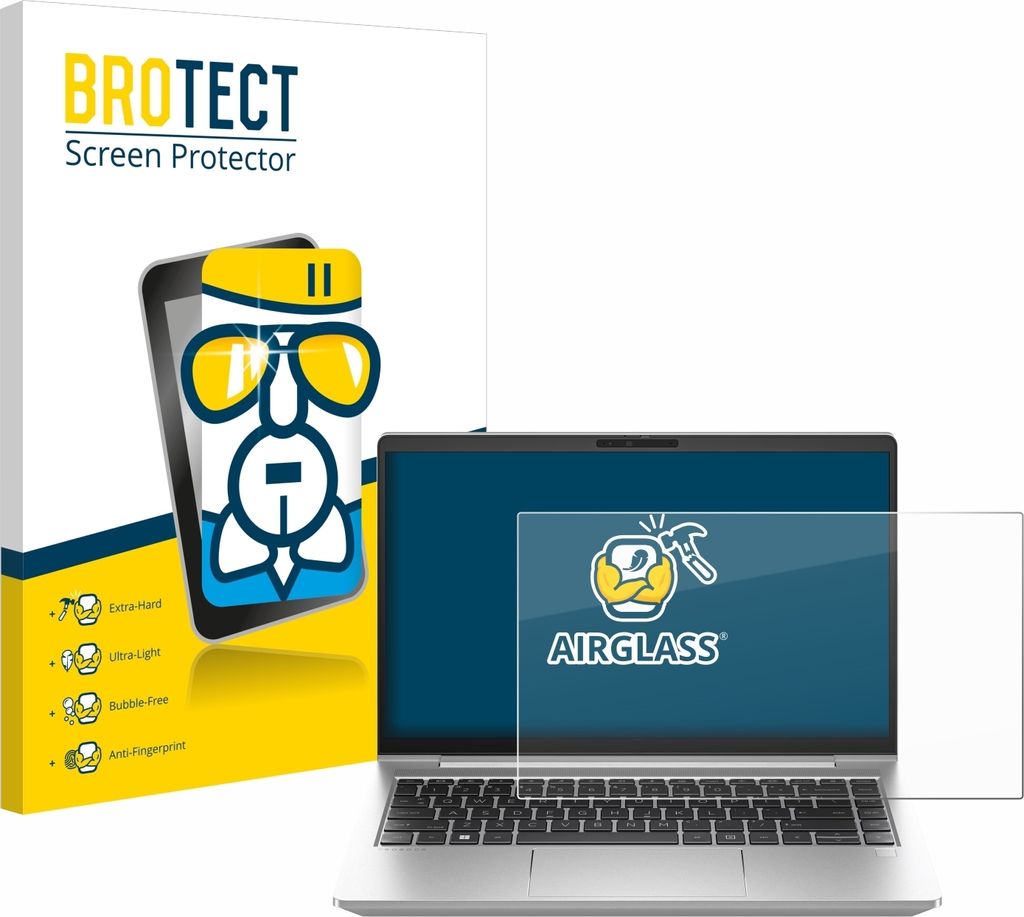 BROTECT Schutzglas für HP ProBook 445 G10 Schutzfolie Displayschutz Display Schutz Glas Folie klar
