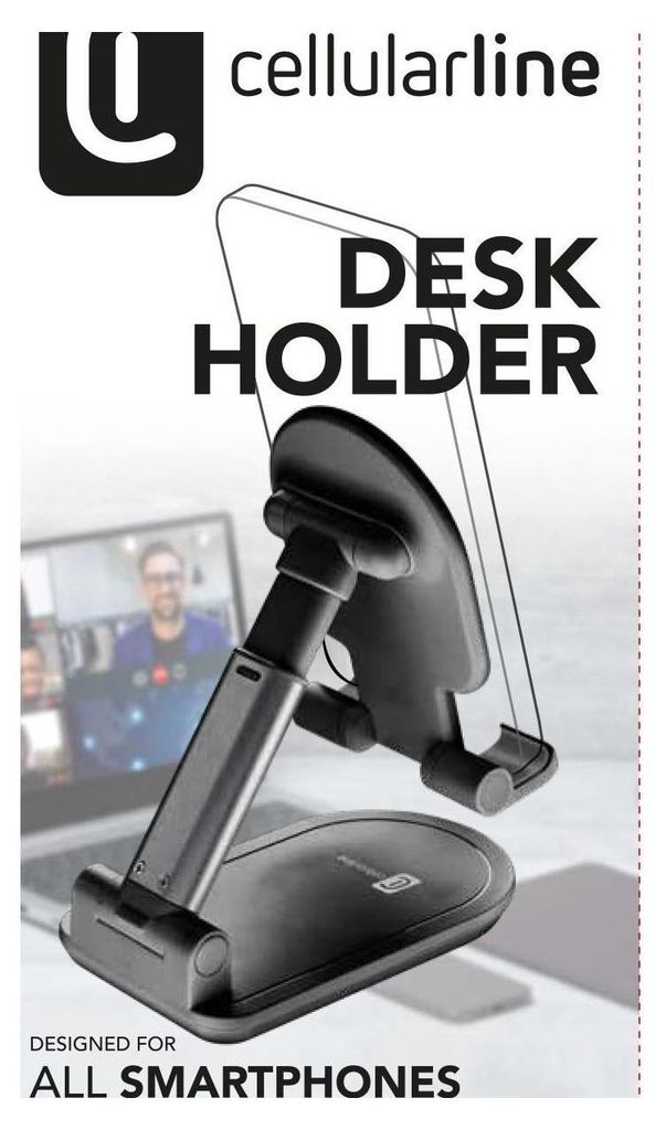 Cellularline Desk Holder - Universale per Smartphones e Immagine del prodotto 