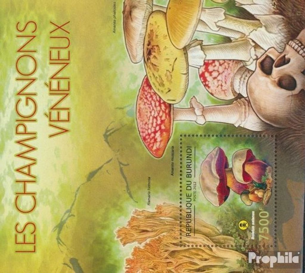 Briefmarken Burundi 2012 Mi Block273 (kompl.Ausg.) postfrisch Giftige Pilze