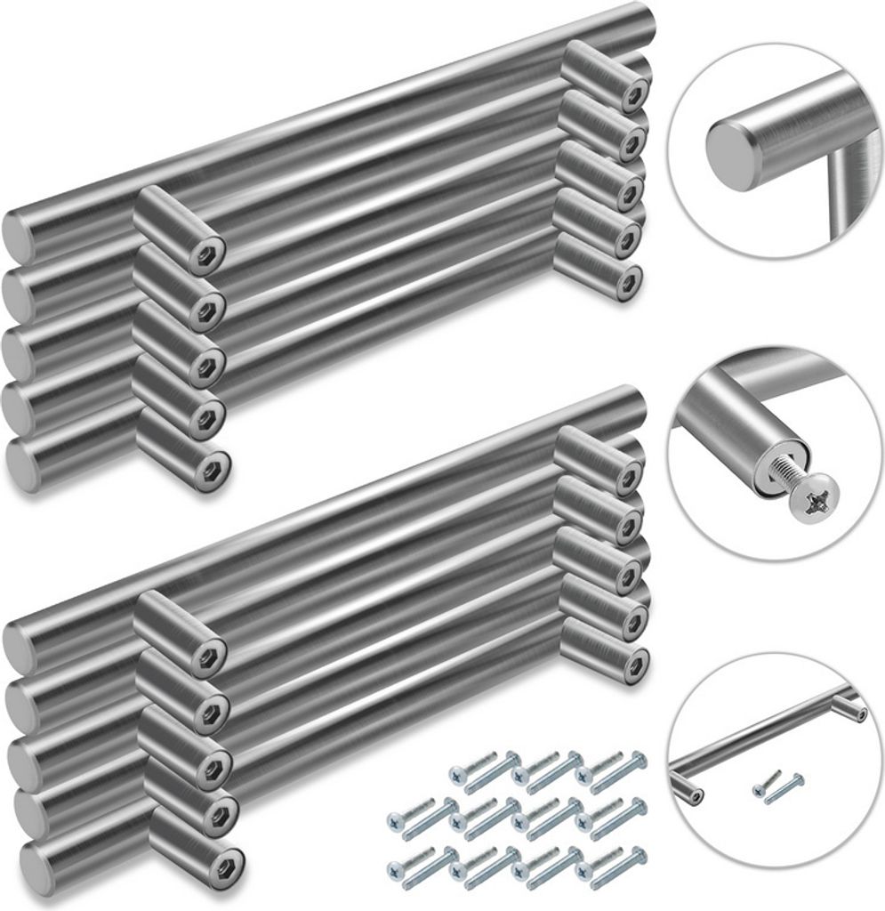 Jayseuw 20 Stück Schrankgriff Möbelgriffe Küchengriffe Türgriff Küchengriff 156x96x10MM