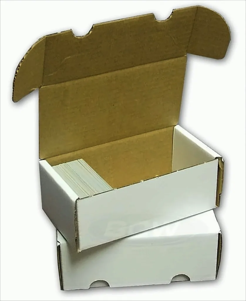 Boîte de rangement cartes de sport et TCG en carton blanc - 25 pièces