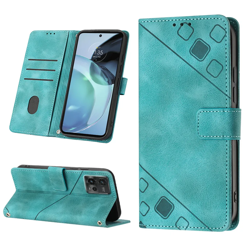 Custodia Flip In Pelle PU Per Moto G72 | Portafoglio Con Slot Carte, Supporto E Chiusura Magnetica