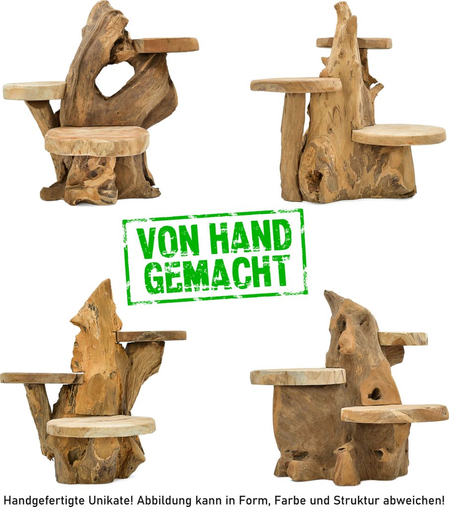 Teak Blumenständer Blumenpodest Pflanzentreppe Ständer Produktbild 5