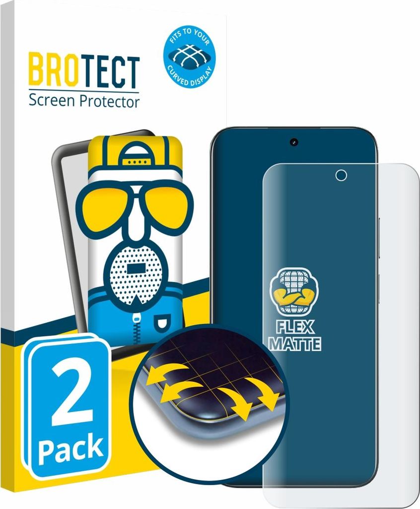 2x BROTECT Fullscreen Schutzfolie für realme C85 Displayschutz Folie Fullcover Matt Entspiegelungsfolie