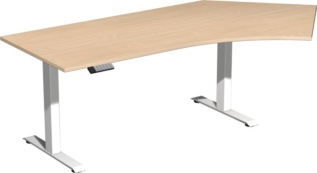 Elektro-Hubtisch Elevate Plus, 135° re 1130 x 2166 mm, buche/weiß