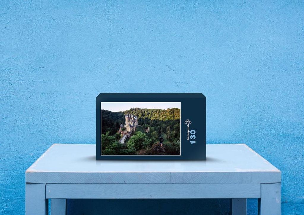 hansepuzzle 66816 - Burg Eltz Puzzle, 130 Teile, Orte, 28,7 x 20,0cm mit hochwertiger Aufbewahrung, Kartonbox und wiederverschließbarem Beutel