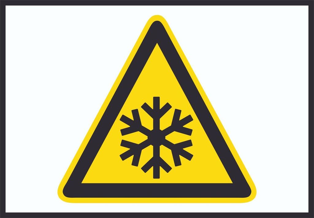 Achtung Kälte Symbol A2 (420x594mm) Schild