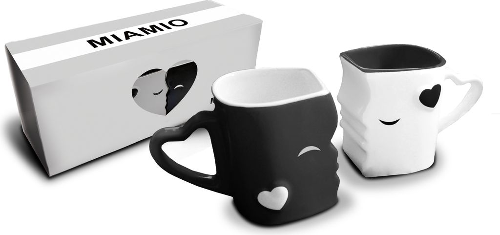 MIAMIO - Küssende Tassen Geschenk Set, Kaffeetassen«, Produktbild 