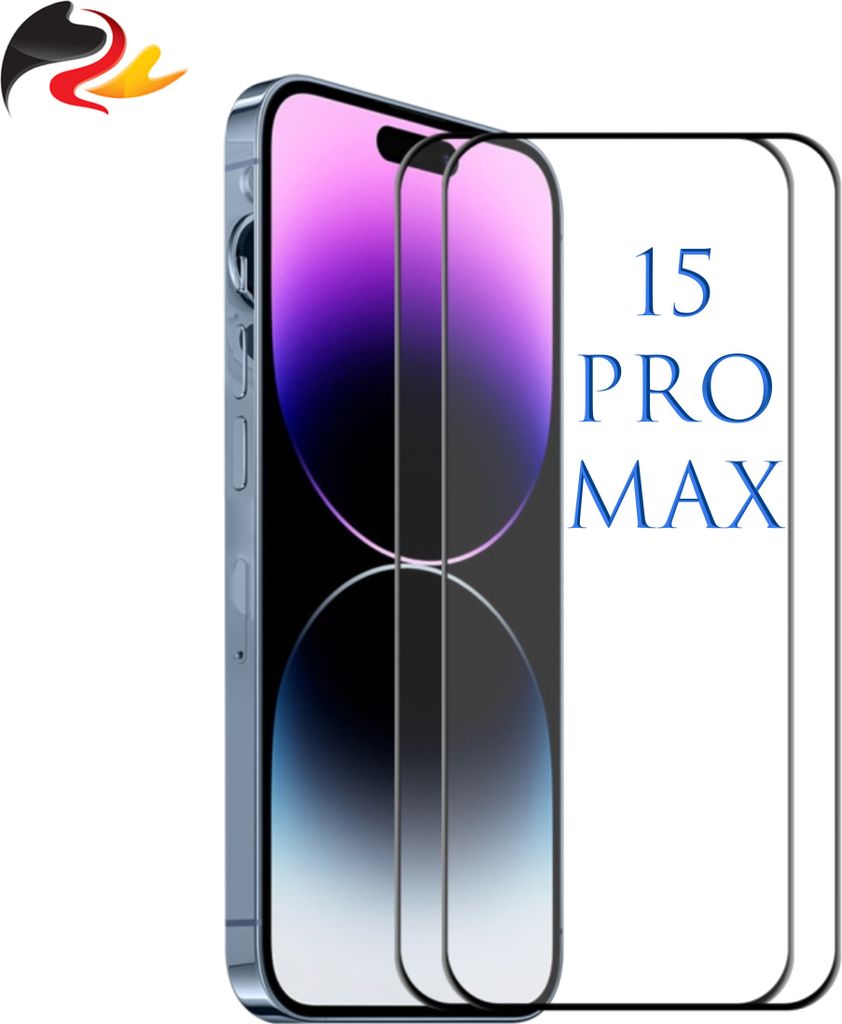 2X Für iPhone 15 Pro Max 6.7" Panzerglas Glasfolie Display Produktbild 