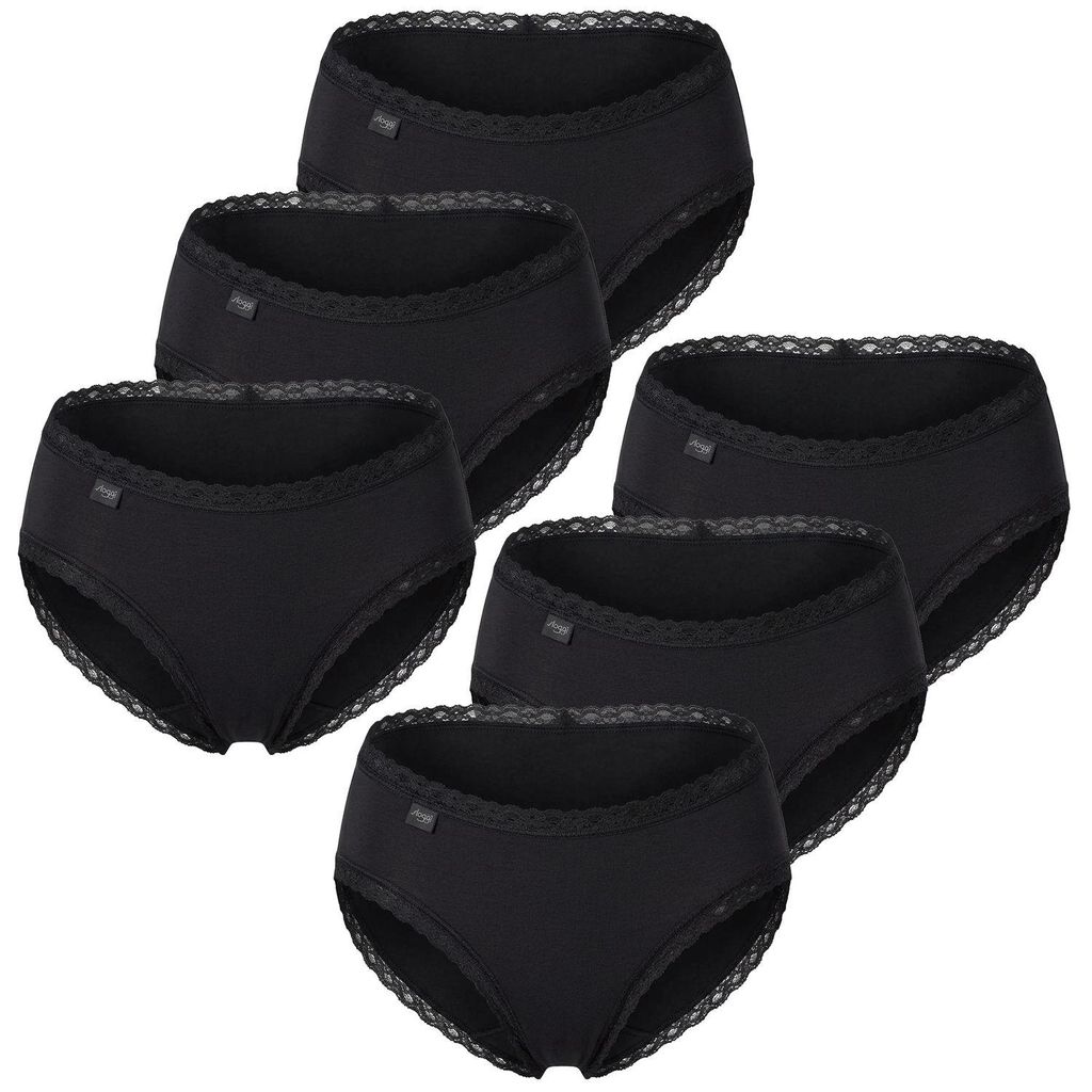 Sloggi Damen 24/7 Baumwolle Lace Hipster| 3er oder 6er Pack