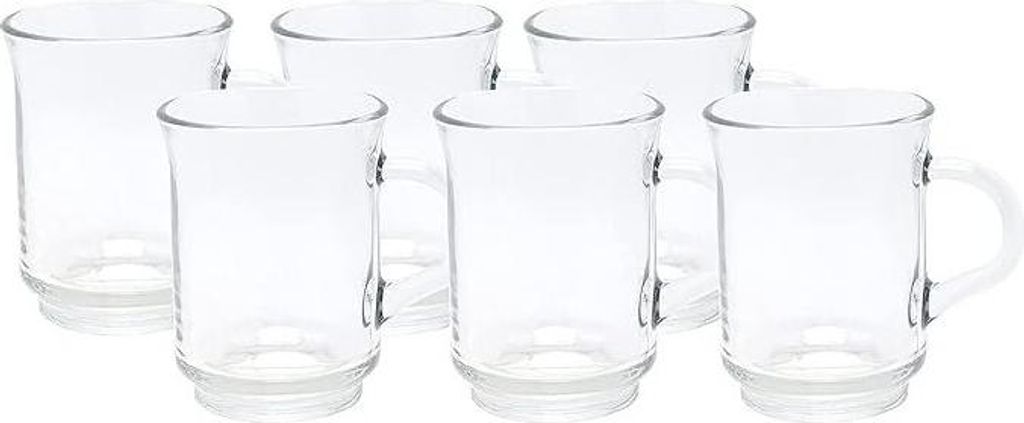 LAV Ada Gläser-Set mit Henkel - 250 ml - 6-teiliges Set für Tee, Kaffee & mehr