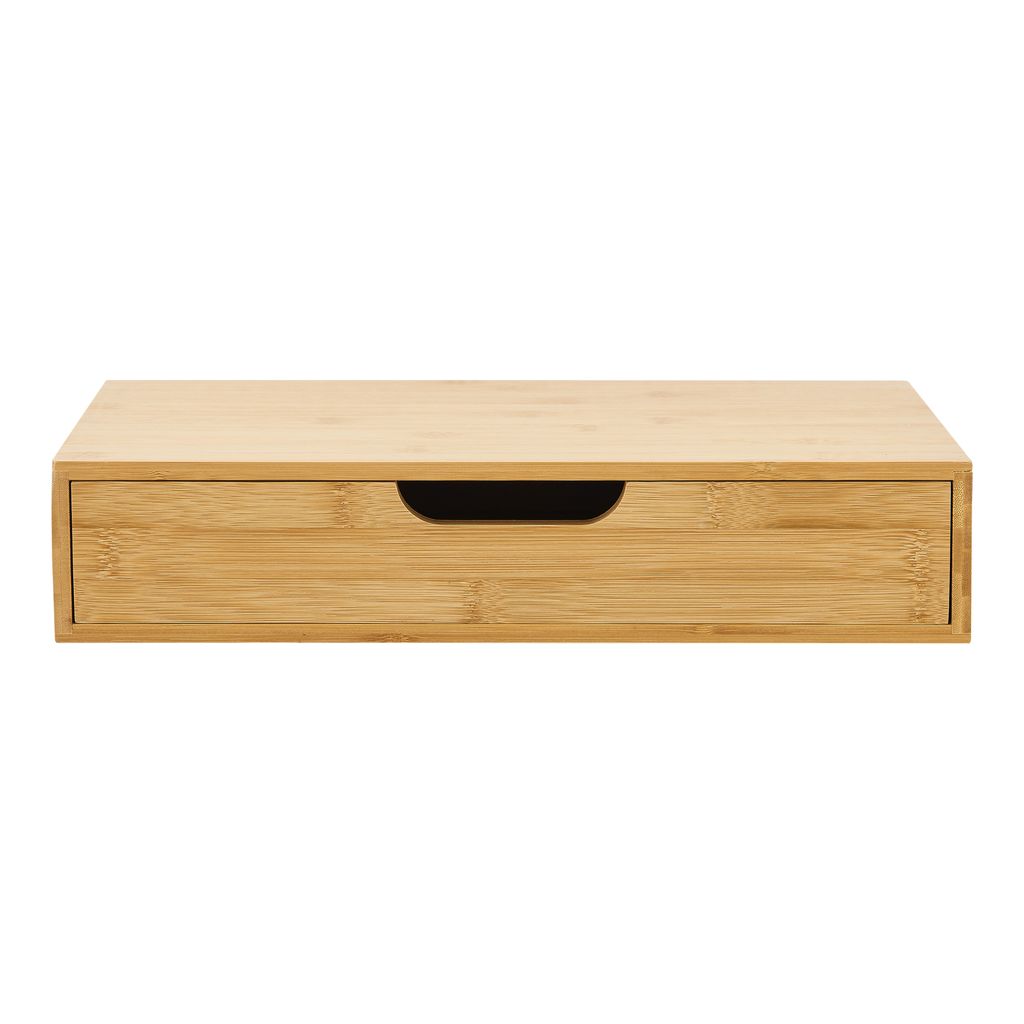Nástěnná police „Bokn“ se zásuvkou, 40 x 24 x 8 cm, bambus Obrázek produktu 