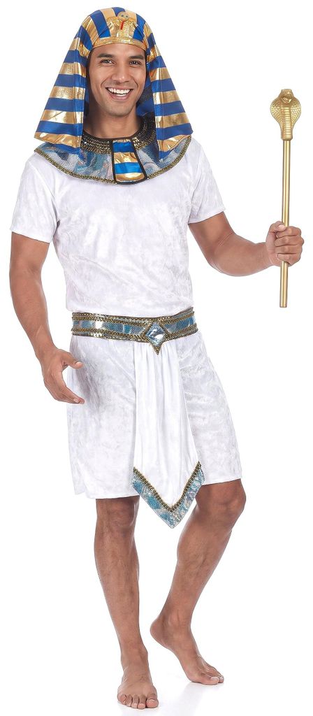 Costume da faraone da uomo bianco-oro-blu - M Immagine del prodotto 
