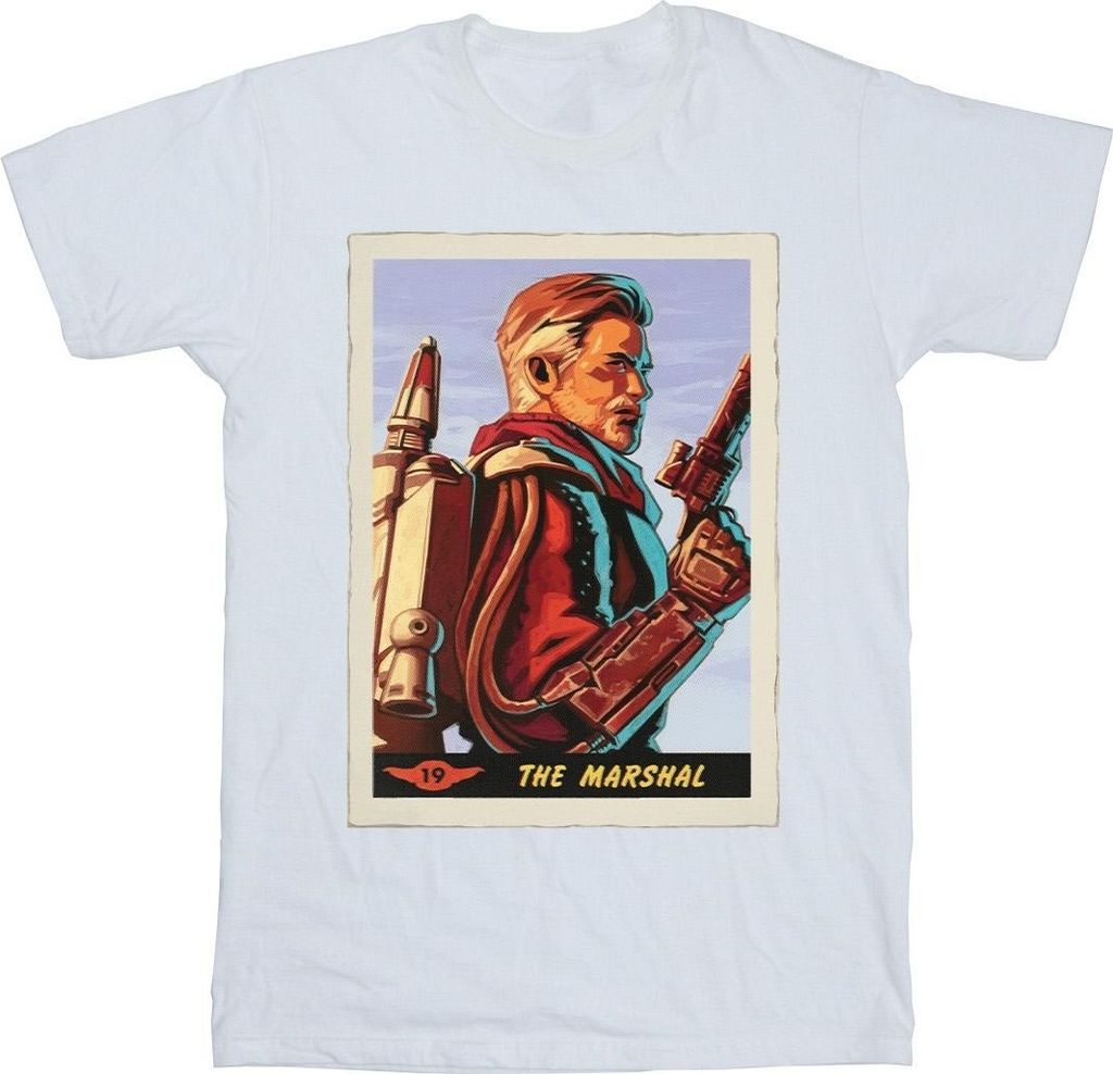 Star Wars - "The Mandalorian The Marshal" T-Shirt für Herren BI47300 (XL) (Weiß)