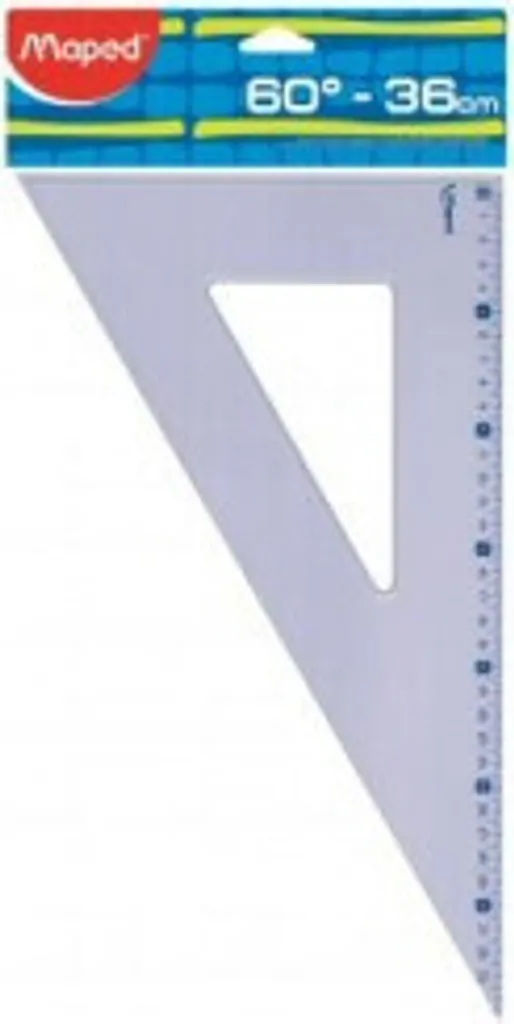 Maped 242636 Équerre Géométrique de 60 Degrés en Plastique Transparent