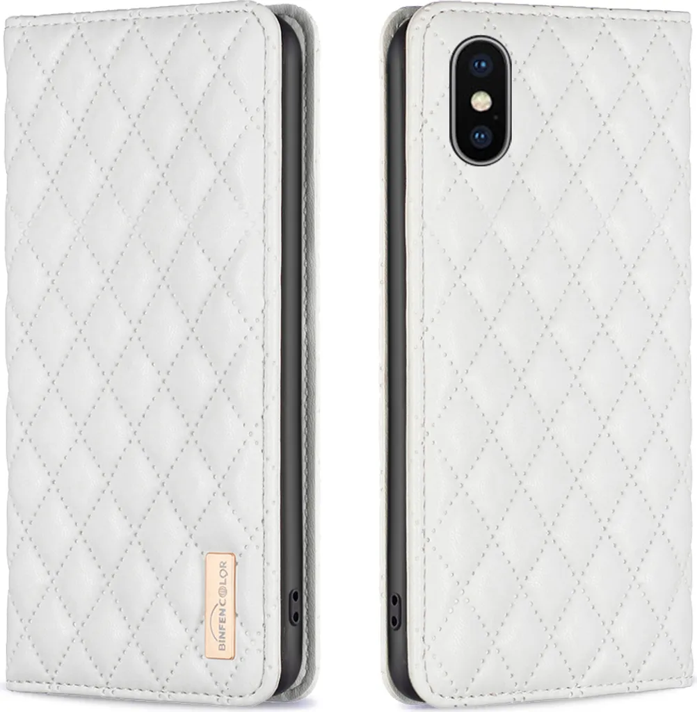 Custodia iPhone X / XS in Pelle Flip Bianco: Eleganza con Slot Carte