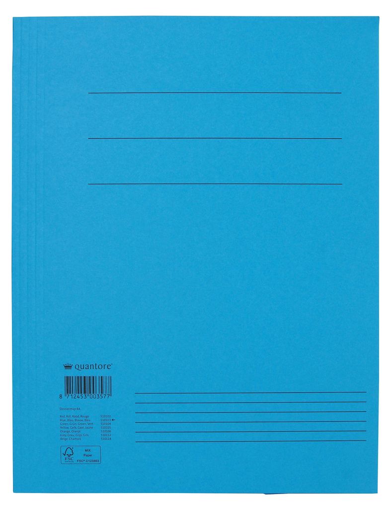 Quantore - Aktenordner A4 300gr blau | 50 Stück
