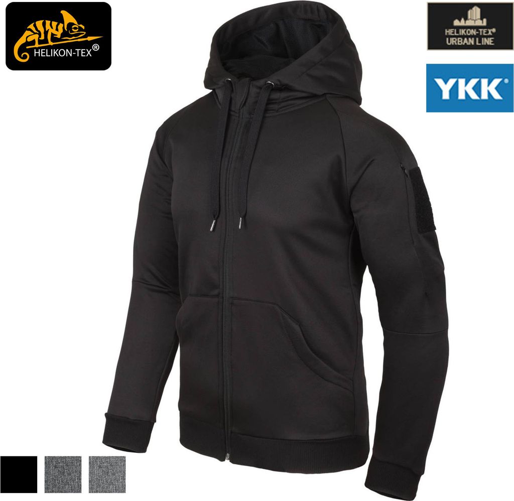 Helikon-Tex URBAN TACTICAL HOODIE – In mehreren Varianten erhältlich, Größe:L, Farbe:Melange Black-Grey