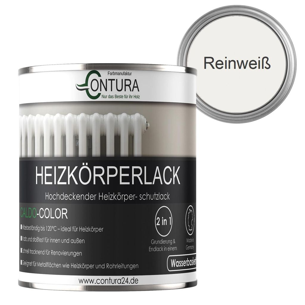 Contura 375ml Heizkörperlack Seidenmatt Heizungslack Produktbild 