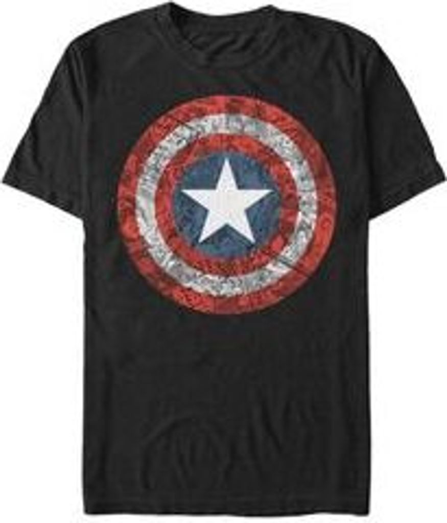 Marvel Men's ComicBook Shield T-Shirt - Offizielle lizenzierte Waren - Motiv gedruckt auf Fruit of the Loom T-Shirt, Schwarz, XL
