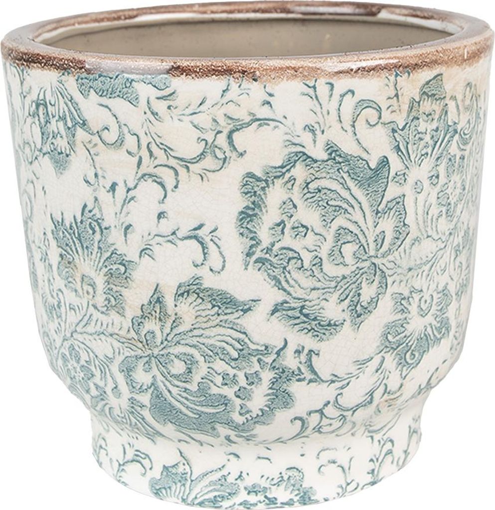 Clayre & Eef Doniczka Ø 17x15 cm Kwiaty ceramiczne Zdjęcie produktu 