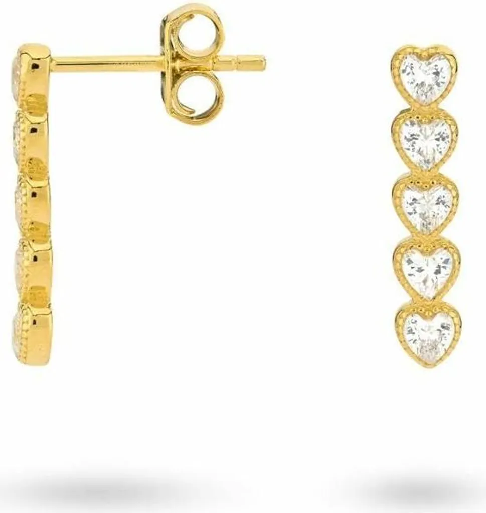 Boucles d'oreilles 24KAE 42498Y Doré - Créoles Élégantes en Argent Jaune