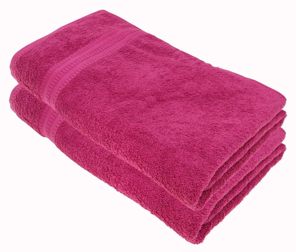 Julie Julsen BIO Badetuch 2er Set 100x150 Fuchsia Produktbild 