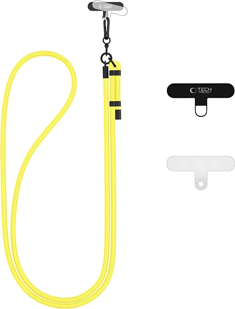 Tech-Protect C1S Cinghia a tracolla in corda giallo neon/nero