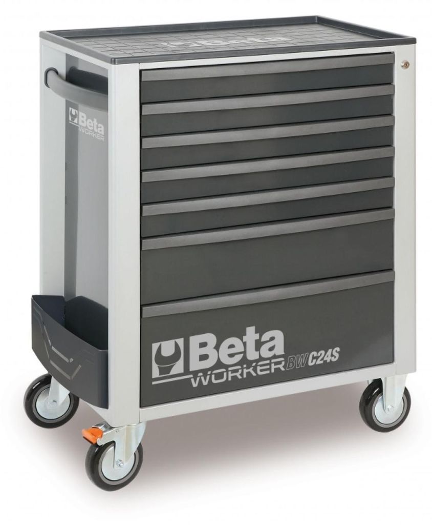 Werkzeugwagen mit Beta-Füllung, 7 Schubladen, 240 Teile, BW 2400S G/7 E-S, grau