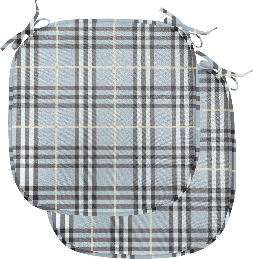 ABAKUHAUS Abstrakt Polster für Esszimmerstühle, Symmetrie Mode Bild, Dekoratives wasserfestes Kissen mit Riemen für Küchensitze, 40 cm x 40 cm-...