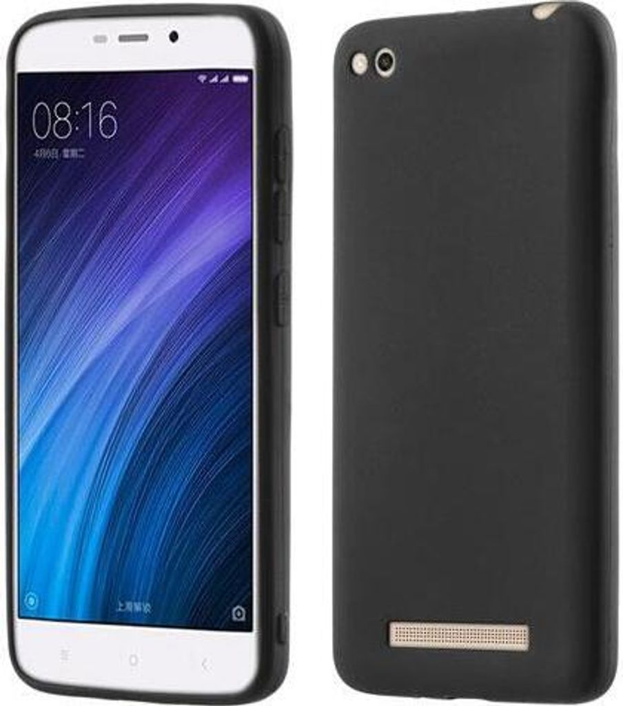 starfix Ultra Slim Matt Silikon-Tasche Schutz-Hülle Cover für Xiaomi Redmi 4A schwarz