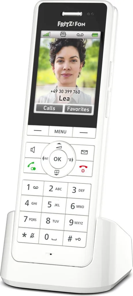 Téléphone fixe DECT AVM FRITZ!Fon X6 blanc avec grand écran couleur