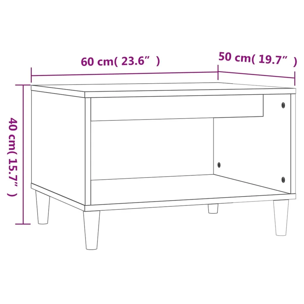 Tavolino da Caffè Nero 60x50x40 cm | vidaXL Design Moderno - 7