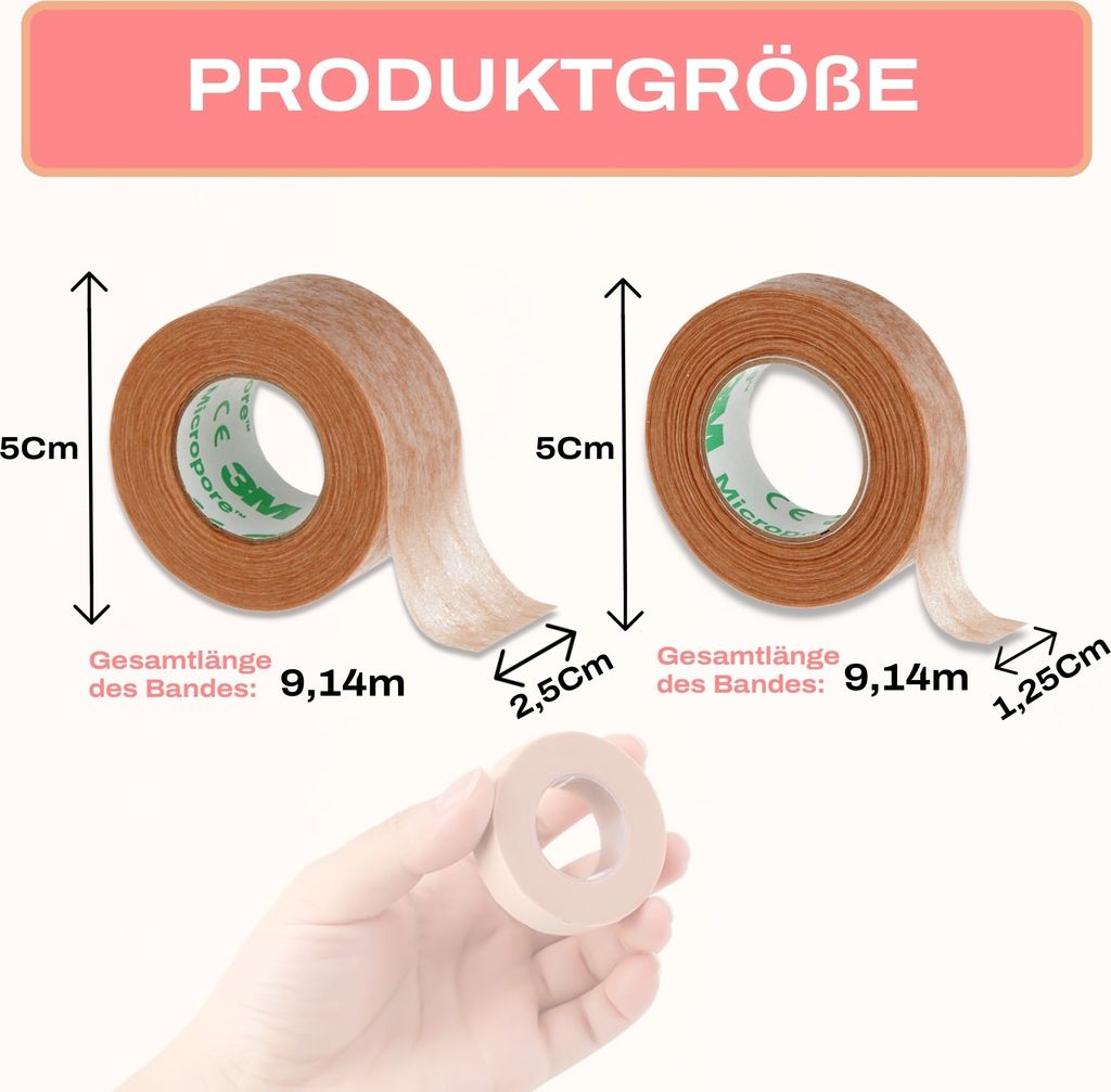 3M Micropore Vliespflaster Hypoallergen Hautfarben für Haut Produktbild 6