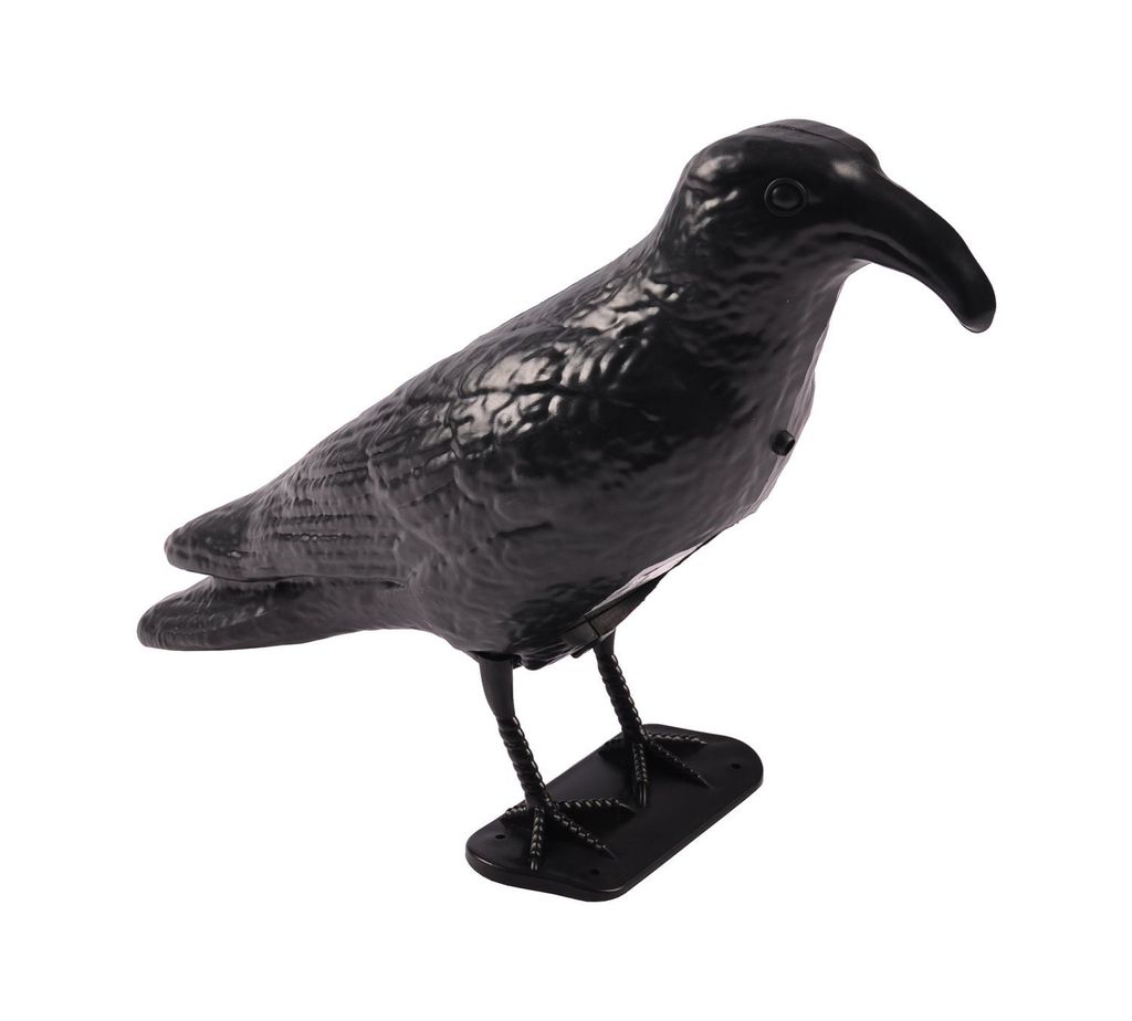 Taubenschreck Rabe mit Sensor Krähe Vogelabwehr Taubenabwehr Vogelscheuche Vogel