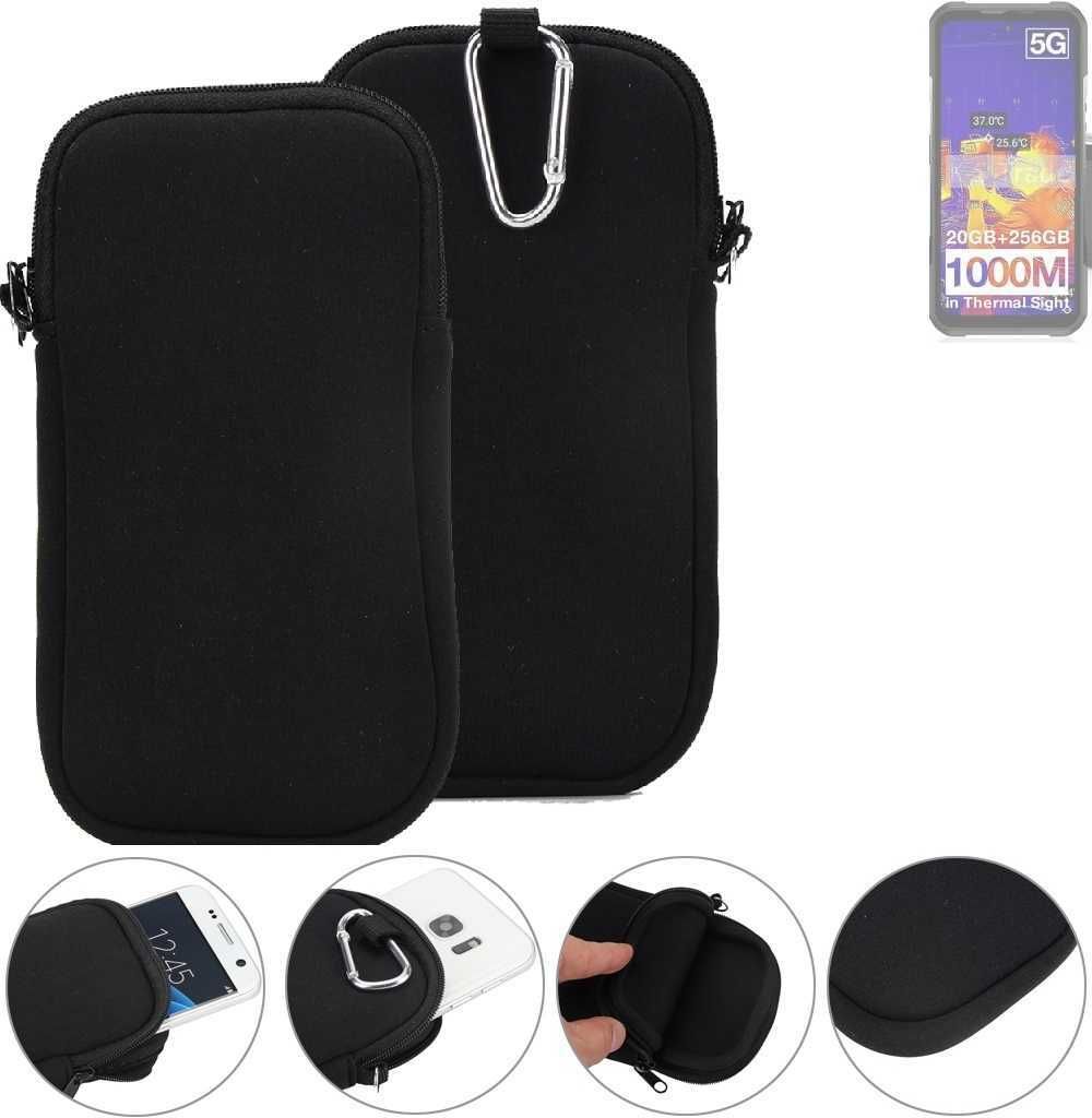 K-S-Trade Neopren-Hülle Handyhülle kompatibel mit Doogee V20 Pro Ultra Schutzhülle Neoprenhülle Sleeve Schutz-Hülle Gürtel Tasche Case Holster