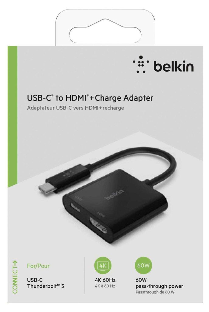 Belkin Adattatore da USB-C a HDMI + ricarica - Convertitore Immagine del prodotto 