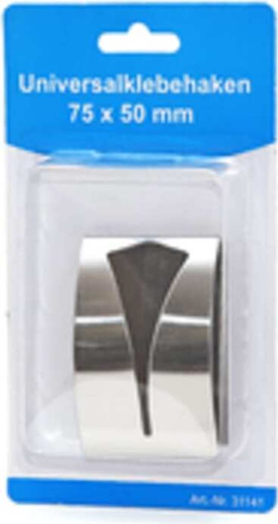 Eleganter Edelstahl Tuchhalter zum Kleben - Praktischer Geschirrtuchhalter und Handtuchhalter für Küche & Bad, 75 x 50 mm, 1 Stück