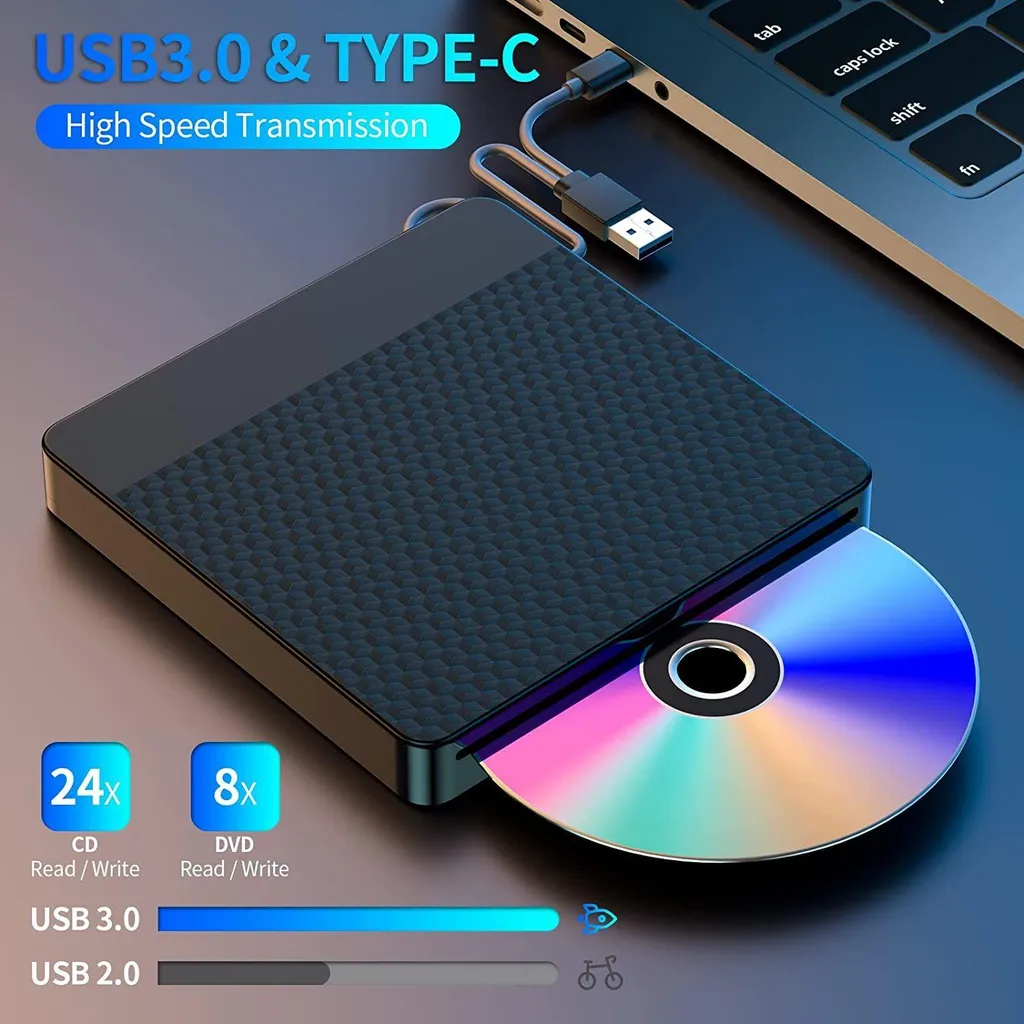 Lecteur CD Externe pour Ordinateur sans Lecteur - Solution USB 3.0 Slim