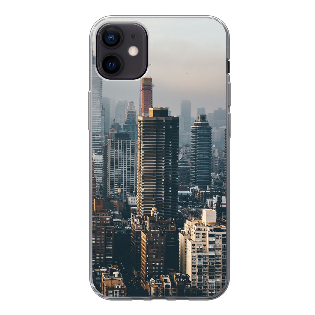 MuchoWow Handyhülle Schutzhülle Hülle für iPhone 12 mini New York - Skyline - Amerika Silikon Softcase Handy Hülle - Bild