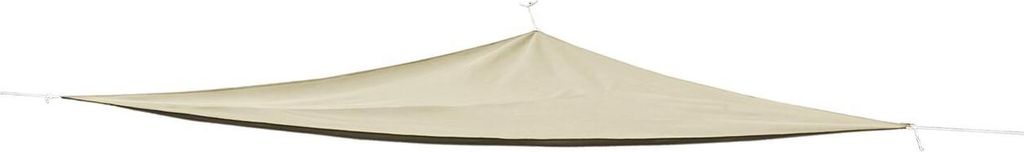 LEX Sonnensegel Dreieck 5 x 5 x 5 m mit Ösen und Nylonschnüren, beige