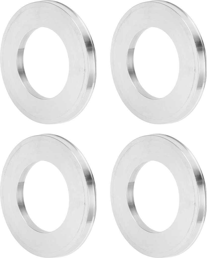 Autofelgen-Naben-Zentrierringe OD 108,1 mm bis ID 64,1 mm Räderzentrumswelle Stoßdämpfende Nabenringe aus Aluminiumlegierung Silberton Langlebig