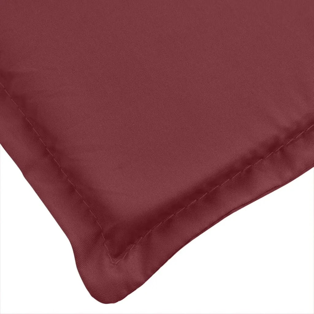 Coppia Cuscini per Panca 180x50 Rosso Vino - Imbottitura 7cm Morbida - 9