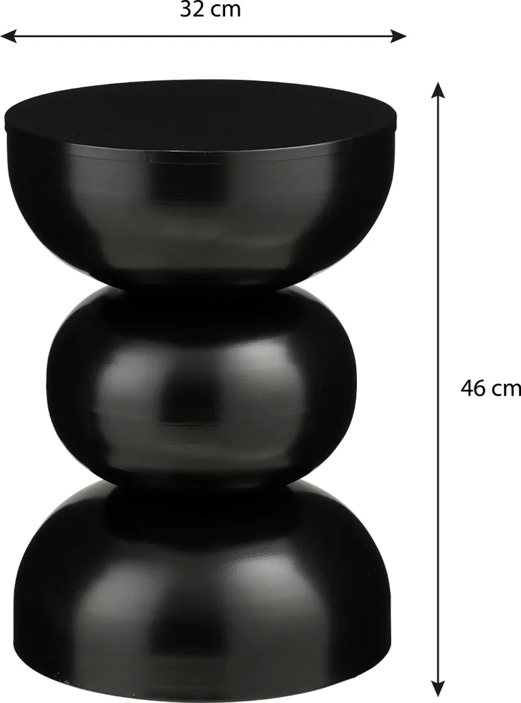 Petite table basse en fer noir mat meuble d'appoint compact et robuste - 12