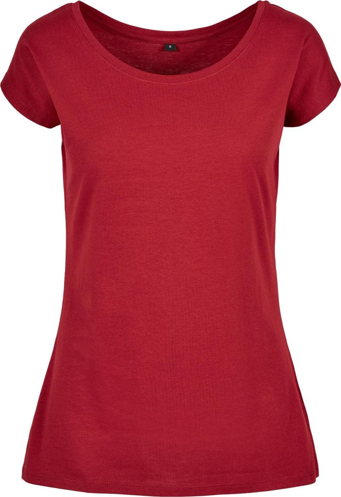Build Your Brand Basic BB013 | LadiesŽ Wide Neck Tee Rundhalsausschnitt - Farbe: Burgundy - Größe: XL