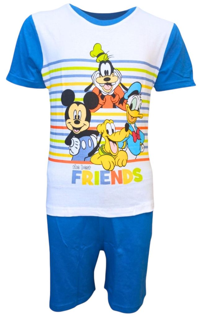 Schlafanzug kurz Disney Mickey and Friends Blau 116 cm