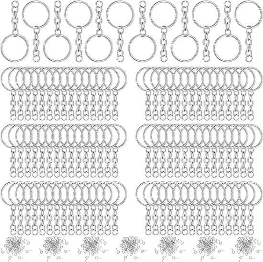Kit 360 anneaux porte-clés argentés pour organiser vos clés et bijoux